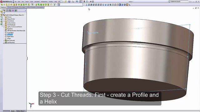 How to make NPT threads in SolidWorks
