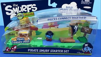The Smurfs Micro Village Pirate Smurf Starter Set Pirate Smurf finds treasure!
