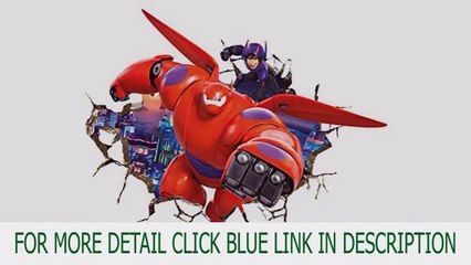 Get 3D Removable cartoon BIG HERO 6 Baymax in Red Armor wall decals Slide