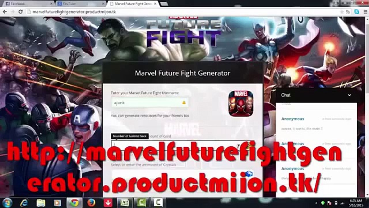 Marvel Future Fight cheat Onbeperkt Gold