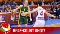 Santa Okockyte's Half-Court Buzzer Beater v Serbia - EuroBasket Women 2015