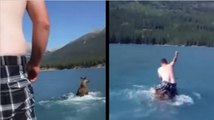 OMG! Crazy Canadian Takes A Ride On The Back Of A Moose