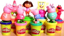 Play Doh Peppa Pig Stamper Nickelodeon SpongeBob Patrick Elmo Dora the Explorer Playdough Stamp