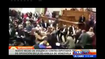 Video registra golpiza de diputados oficialistas a bancada opositora en  la Asamblea Nacional
