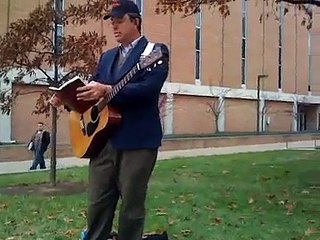 Wright State University "Quad God" Preacher: "Do unto others"