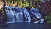 WATERFALLS: McCloud Falls   Burney Falls #1 CALIFORNIA BEACHES McArthur State Park Waterfall sounds