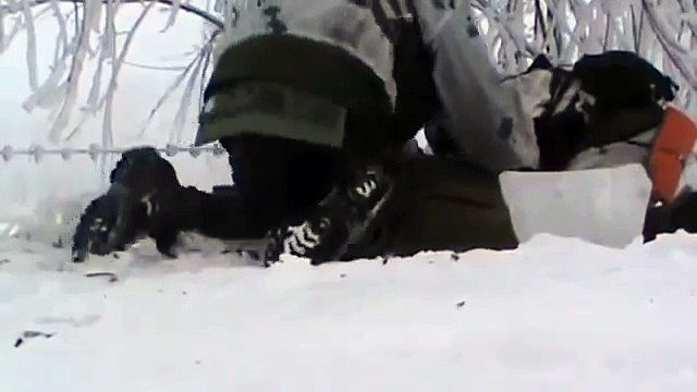 Ополченцы попали под миномётный обстрел. Ополчение Новороссии.