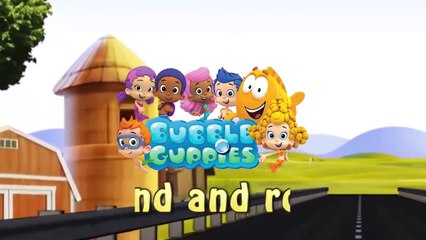 Bubble Guppies Cartoon Wheels On The Bus Go Round and Round Song Nursery Rhymes Kids Songs
