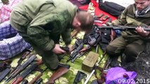 Ополченцы нашли тайник с иностранным оружием и боеприпасами. Ополчение Новороссии.