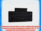 Cooper Cases(TM) K2000 Acer Iconia B1-720 / B1-721 Bluetooth Keyboard Dock in Black (US English