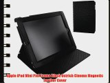Apple iPad Mini Piel Frama Black Ostrich Cinema Magnetic Leather Cover