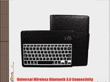 FOME Premium Hard PU Leather Slim Folio Case with Detachable Bluetooth Keyboard Stand for iPad