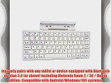 Cooper Cases(TM) K2000 Motorola Xoom 2 / 3G / Media Edition Bluetooth Keyboard Dock in White
