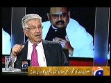 KHAWAJA ASIF REFUSED TO EXCUSE FROM MQM, KHAWAJA ASIF NE MAFI MANGNEY SAY INKAR KER DIA