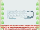 Cooper Cases(TM) Touchpad K5000 Acer Iconia Tab A1-810 / A1-811 / A1-830 Tablet Bluetooth Keyboard
