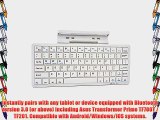 Cooper Cases(TM) K2000 Asus Transformer Prime TF700T / TF201 Bluetooth Keyboard Dock in White