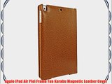 Apple iPad Air Piel Frama Tan Karabu Magnetic Leather Cover