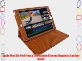 Apple iPad Air Piel Frama Tan Karabu Cinema Magnetic Leather Cover