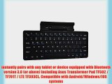 Cooper Cases(TM) K2000 Asus Transformer Pad TF502 / TF701T / LTE TF303CL Bluetooth Keyboard