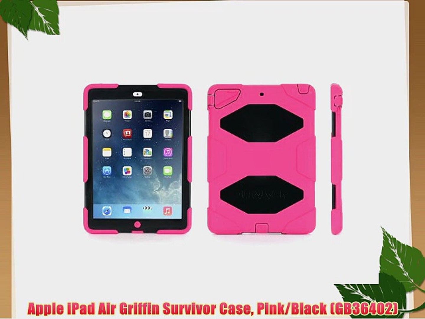 ⁣Apple iPad Air Griffin Survivor Case Pink/Black (GB36402)