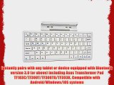 Cooper Cases(TM) K2000 Asus Transformer Pad TF103C/TF300T/TF300TG/TF303K Bluetooth Keyboard