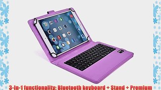 Cooper Cases (TM) Infinite Executive Odys Xelio 10 Pro Bluetooth Keyboard Folio in Light Purple