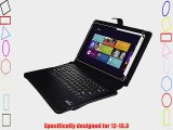 IVSO Bluetooth Keyboard Portfolio Case for 12-inch to 13.3-inch Tablet - DETACHABLE Bluetooth