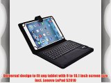 Cooper Cases (TM) Infinite Executive Lenovo LePad S2010 Bluetooth Keyboard Folio in Black (Premium