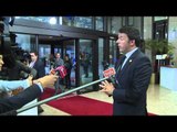 Bruxelles - L'arrivo di Renzi e incontro con la stampa (22.06.15)
