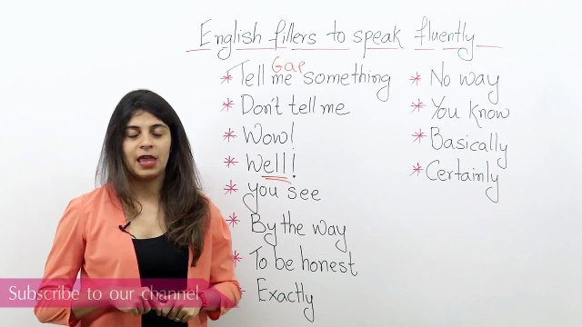 English fillers to speak fluently. ( Gap fillers) Free English lesson