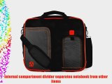 VanGoddy Pindar Sling BLACK FIRE RED Pro Deluxe Shoulder Messenger Carrying Bag for Samsung