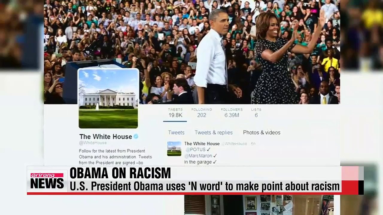 U.S. President Obama uses 'N word' to make point about racism