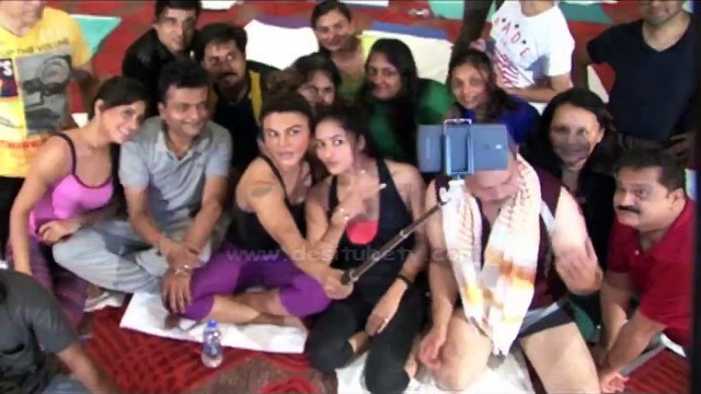 Rakhi Sawant And Raju Shrivastav celebrates 'International yoga Day'