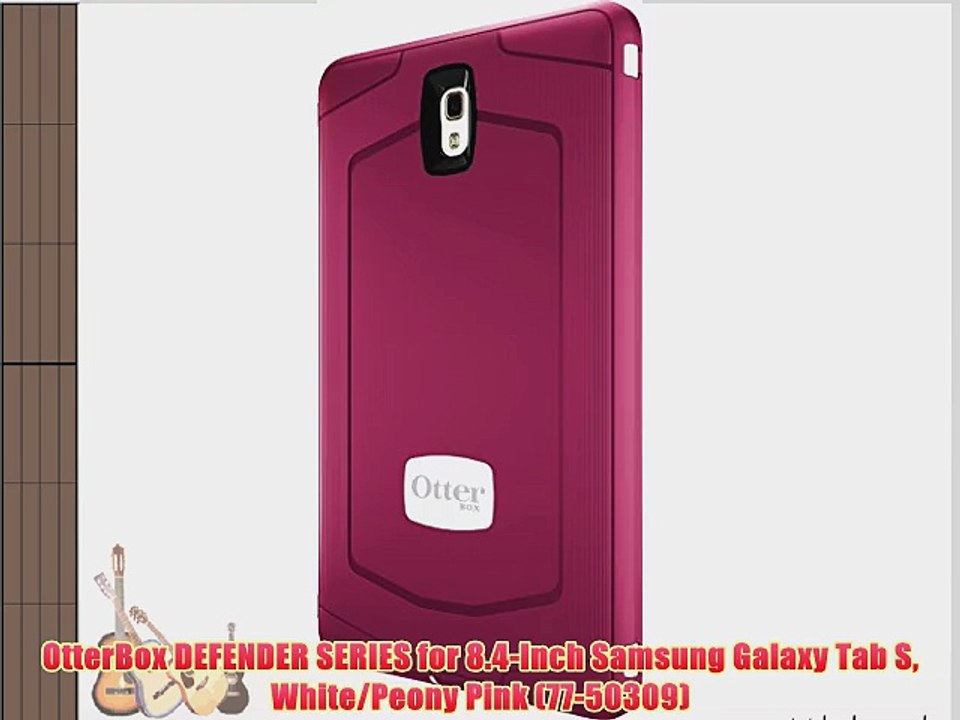 OtterBox DEFENDER SERIES for 8.4-Inch Samsung Galaxy Tab S White/Peony Pink (77-50309)