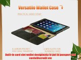 Moon Monkey Business Retro Style Genuine Leather Flip Cover Stand Feature Case for Ipad Air