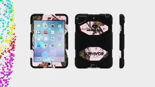 Black/Pink Breakup Survivor All-Terrain in Mossy Oak Camo   Stand for iPad mini