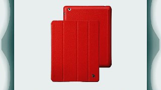 Jisoncase Executive Genuine Leather Smart Case for iPad Air Red (JS-ID5-01C30)