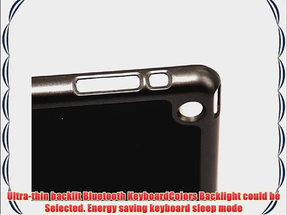 myBitti Ipad Air Aluminium Folio Bluetooth Keyboard Case Cover for Ipad Air Ipad 5 With Backlit