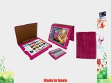 Piel Frama iPad 2 / The New Ipad 3 Pink Crocodile Magnetic Leather Case for Apple