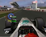 rFactor F1 Michael Schumacher test Barcelona 2010 Onboard (PC-game)