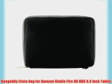 Irista Carrying Leather Sleeve (Black Gray Trim) For Amazon Kindle Fire HD HDX 8.9 inch Tablet