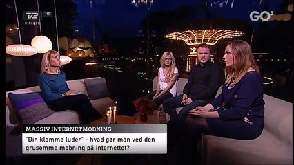 Om Mobning - Med Fie Laursen i Go' Aften Danmark TV2 15 Oktober 2012