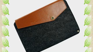 D-park? Leather Wool Felt Case Sleeve Bag For Microsoft Surface RT/Pro 11 (Virgo Dark grey