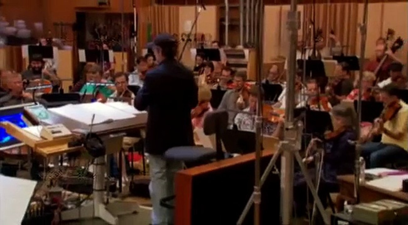 James Horner lors de l'enregistrement studio de la musique du film "Avatar" (2009)