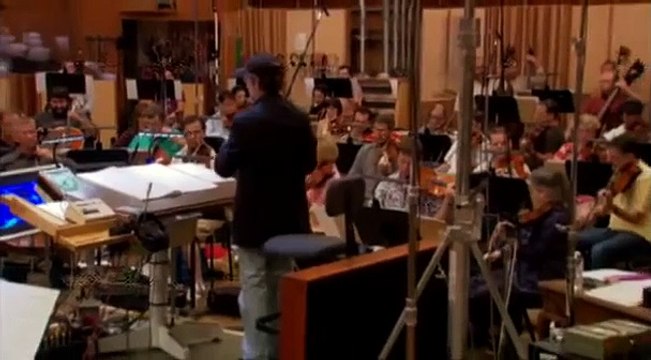 James Horner lors de l'enregistrement studio de la musique du film Avatar (2009)