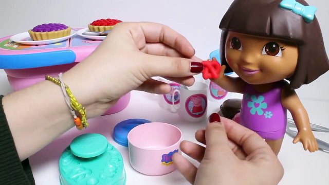 Play Doh Peppa Pig Picnic Basket Cesta de Picnic Dora The Explorer Dough Set Toys