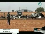 Mueren seis personas al estrellarse avión de la PGR en Zacatecas