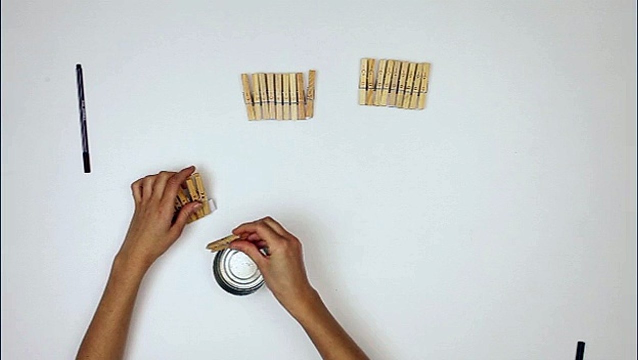 Pot Bleistift mit Wäscheklammern
