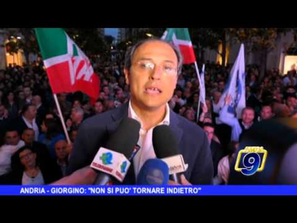 ANDRIA | Giorgino: "Non si può tornare indietro"
