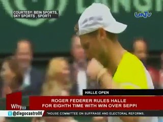 Roger Federer rules Halle for 8th time with win over Seppi